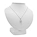 Amanda Rose Collection Pear Shape Lab Created Opal and White Sapphire Pendant Necklace for Women in Sterling Silver