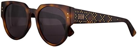 Christian Dior LadyDiorStuds3 Sunglasses Dark Havana w/Grey Lens 52mm 086UR LadyDiorStuds3/S Ladydiorstuds3 Lady Dior Studs 3 LadyDiorStuds 3