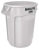 Rubbermaid Commercial BRUTE Trash Can, 32 Gallon, White, FG263200WHT