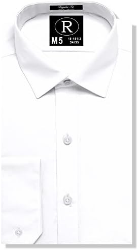 Real Cotton Mens Regular Fit Dress Shirt Or Tuxedo Shirt 100% Cotton, Spread Collar - Style Kent