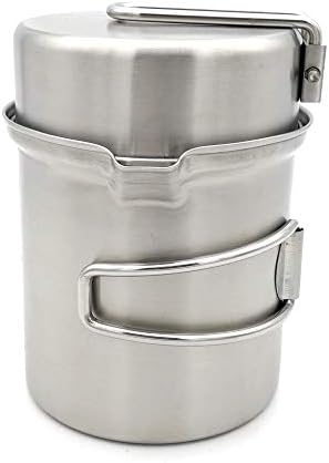 YLOVOW Camp Stove Combo Backpacking Stove Steel Camping Cookware Set with Wood Stove,Complete Lightweight Outdoor Camping Hiking Backpacking