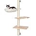 Pedy Cat Activity Tree with Scratching Post, Sisal Kitten Cat Trees and Towers, Cat Condo Furniture and Cat Tree House Attach to Wall Great for Little Cat, 3 Floors