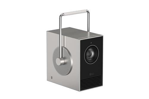 CineBeam Q Projecteur 4K UHD, 600 Lumens ANSI, Contraste 450 000:1, Laser RGB Triple, Design Compact avec Poignée Rotative 360 Degrés, Écran jusqu'à 120 Pouces, Modèle PU600U