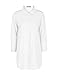 Richlulu Womens Boyfriend Style Lapel Casual Frock Longline Shirt Dress Blouse(L,White)