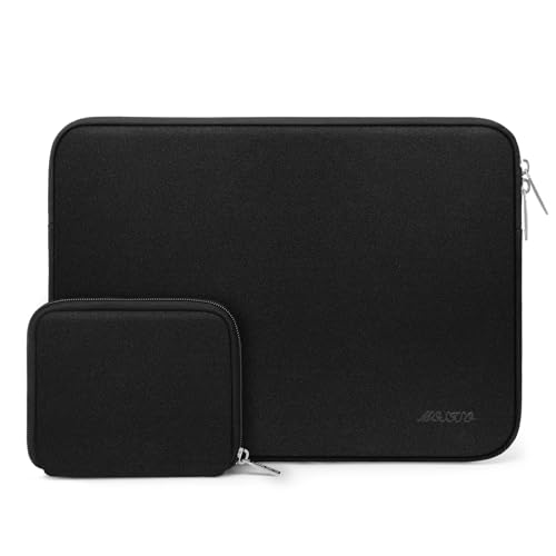 MOSISO Laptop Hülle Tasche 14 Zoll, 14 Zoll Laptophülle Kompatibel mit HP Lenovo Dell ASUS Acer, HP Stream, Dell Latitude, Lenovo IdeaPad, Neopren Laptoptasche mit Kleine Etui, Schwarz