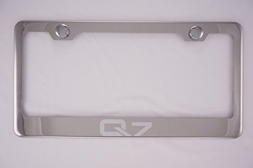 Audi Q7 Chrome License Plate Frame with Caps