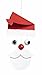 Flensted Mobiles Santa Claus Hanging Mobile - 10 Inches - High Quality Cardboard