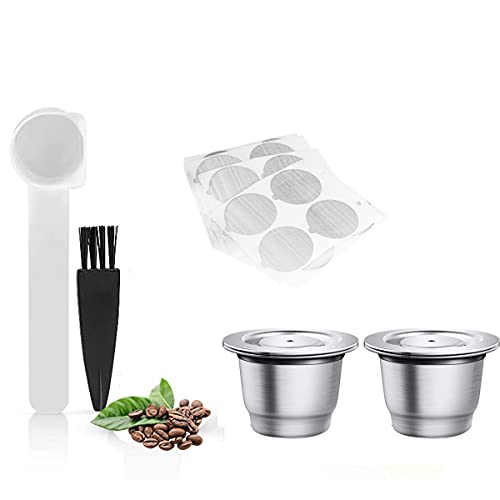 Refillable Coffee Capsules Stainless Steel Reusable Nespresso Pods Compatible with Nespresso