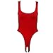 IWEMEK Women's See Through Sheer Mesh One Piece High Cut Romper Bodysuit Babydoll Thong Swimsuit Teddy Lingerie Leotard Top