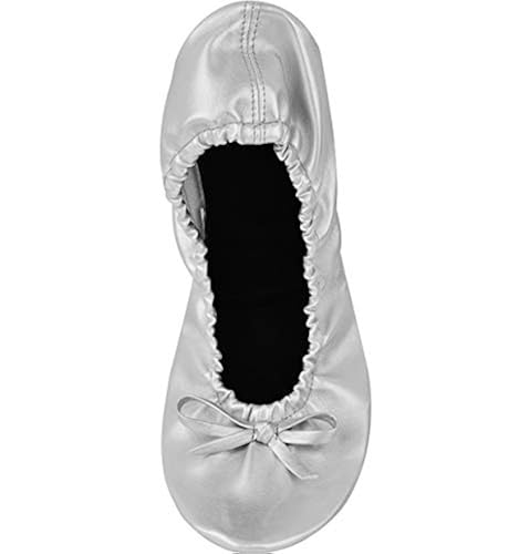 Kids's Portable Foldable Ballet Flats Shoes Pumps Roll Up Slippers