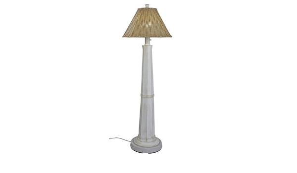 floor lamp with wicker shade