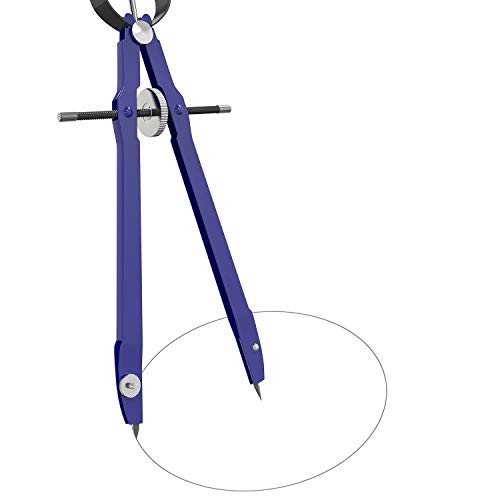 2 Pack Metal Compass with Lock Math Bow with Wheel Geometry Compass Divider Precision Student Compass for Drafting, Drawing, Measuring - Thumbnail 3