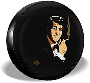 Ksiwre Unisex Tire Cover Jeep Trailer RV SUV Tire Cover Waterproof Smoking Dean Martin