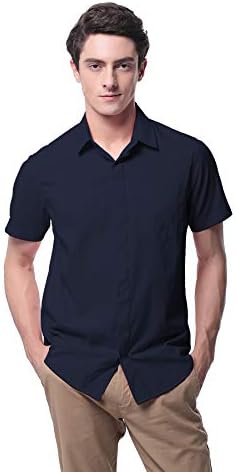 Pau1Hami1ton Men's Oxford Short Sleeve Button Down Casual Dress Shirt P-09X