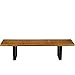 Poly and Bark George Nelson Platform Style Bench, 5', Walnut