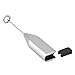 Handheld Electric Milk Frother with Stainless Steel Whisk - Portable Foam Maker