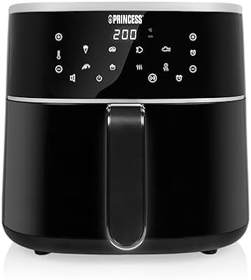 Friteuse à Air 6L XXL, Airfryer Numérique avec 6 Programmes, Écran Tactile LED, Économe en Énergie, Moins d’Huile, Revêtement Antiadhésif, 1500 W, 182244
