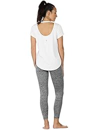 icyzone Yoga Shirts for Women Open Back - Workout Tops Short Sleeves t Shirts Loose fit