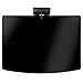 VonHaus 2x Black Floating Shelves with Strengthened Tempered Glass for DVD Players/Cable Boxes/Games Consoles/TV Accessories