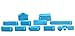 PortPlugs Dust Plugs for PC Laptops - Protects Ports from Dirt, Dust & Splashes - Durable Port Protectors for Computers & Devices | Blue (13 Piece Set)