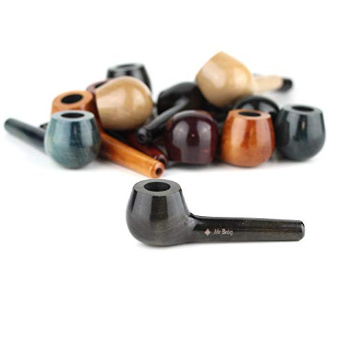 Handmade Tobacco Smoking Mini Pipe - Model Suzi Ebony - Pear Wood Roots - Thumbnail 6