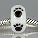 Dog Paw Glass Charm 925 sterling silver core fit Pandora Charms Bracelets