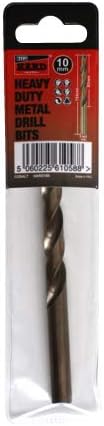 TTP HARD Drill Bit | Cobalt M35 Metric 10mm | Single Drill Bit | Drill Chrome, Stainless Steel, Hardox 450, Cast Iron & Aluminium | Heavy Duty & High Temperature Resistance | 1 Count