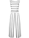 FANCYINN Women’s Striped Jumpsuits Sleeveless Wide Leg Pants Backless Romper Loose Playsuit with Pockets Grey S