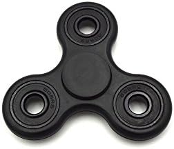 Tri-Spinner Fidget Toy, ABS Plastic Material (Black), Hybrid Si3N4 Ceramic Bearing, Good for ADD, ADHD, EDC and Autism