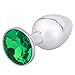 Sex Toys Anal Plug Ring Butt Sex Toy for Women and Men Plug Massage Beads Insert Adults Game Toy Gift Idea Valentine Birthday Jewelry Attractive Small (Emerald)thumb 1