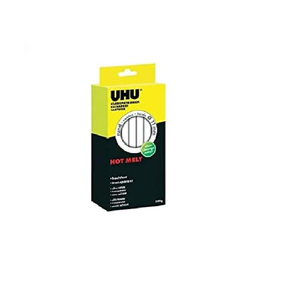UHU HeiÃklebepatronen Hot Melt, Transparente Klebepatronen, 11 mm Durchmesser, 500 g, transparent