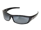 Edge Eyewear SR117 Reclus Safety Glasses, Black with Silver Mirror Lens