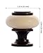 DIY Decor Hub - 10 pcs Oil-Rubbed Bronze with Beige Ceramic Round Cabinet Knobs for Dressers, Cabinets & Drawers