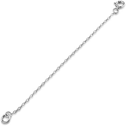 Sterling Silver 1mm Necklace Extender Chain 1", 2", 3", 4", 5", 6"