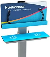 KwikBoost Custom Floor Stand + Ledge with 2 Extra Chargers. Customizable Cell Phone Charging Station | Made in USA | Multi-Device High Speed Cables for 10 Devices. Charge Phones, Tablets, E-Readers