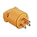 Miady 15 Amp Replacement Plug/Connector Set, 125 Volt NEMA 5-15P & 5-15R Straight Blade Plug Grounding Type/UL listed, (5 SET, Yellow)