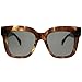 Celine CL41444/S 07B Havana Brown Kim Square Sunglasses Lens Category 3 Size 51