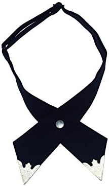 Girl's / boy's School uniform cross tie, adjustable size XJ-005 (Dark blue - A)