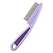 Pet Dog Cat Hair Fur Shedding Trimmer Grooming Rake Comb Tool Trimmer Grooming Comb Brush Comb Rake Hair Shedding Flea For Pet Cat Dog Pet Single Row Needle Comb (Purple, as picture)