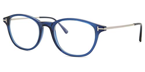 Eyeglasses Tom Ford FT 5553 -B 090 Shiny Transparent Blue, Palladium 
