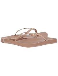 Reef Sandalias delgadas para mujer   Chanclas de cuero vegano para mujer con plantilla acolchada   Impermeable