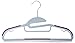 Popular Design Products 50 pc Premium Quality Easy-On Clothes Hangers - Grey with Purple Non-Slip Pads - Space Saving Thin Profile - for Shirts, Pants, Blouses, Scarves - Strong Enough for Coats