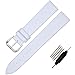 ZLIMSN Soft Genuine Leather Watch Band 18mm 20mm 22mm Brown Black Smooth Thin Full Grains Strap