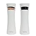 Vina Automatic Gravity Salt and Pepper Grinder Set, Pack of 2, Electric Ceramic Core Mills Shaker with Adjustable Grinding Coarseness, Free Garlic Roller Included, White
