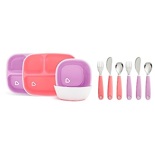 Munchkin Splash Toddler Dining Set Includes Divided Plates, Bowls and