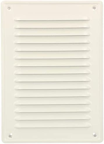 KOTARBAU® Air Vent Grille Cover 230 mm x 165 mm (9.0 x 6.5 inch) White Galvanized Steel Duct Ventilation Mesh Insect Protection Louver Powder Coated