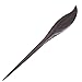FINGER LOVE Handmade Carved Ebony (Black Sandalwood) Hair Stick: Leaf