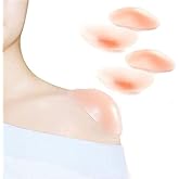 LUNNTE Silicone Shoulder Pads for Womens Clothing, Anti-Slip Shoulder Push-Up Pads Invisible Breathable Enhancer Reusable, 2 Pairs (Pink)