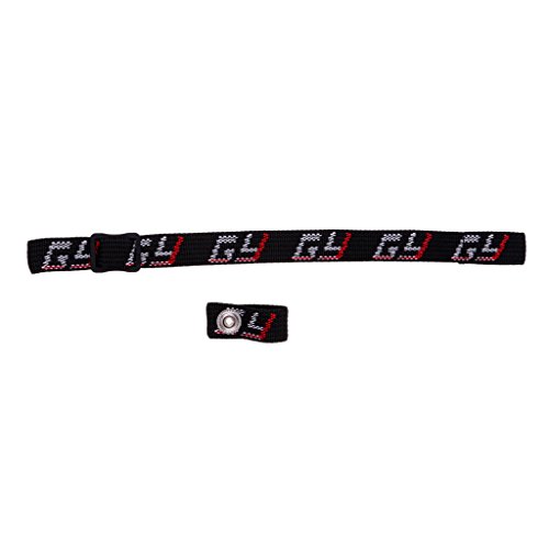 4x Replacement Chin Strap with Loop Combo for Ice Hockey Helmets - Black
