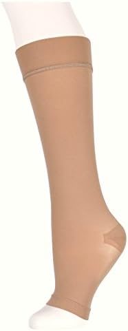 ZaryzzA Compression Stockings, Open Toe Compression Socks, Graduated Support, Knee High, 15-20mm Hg (1 pair)